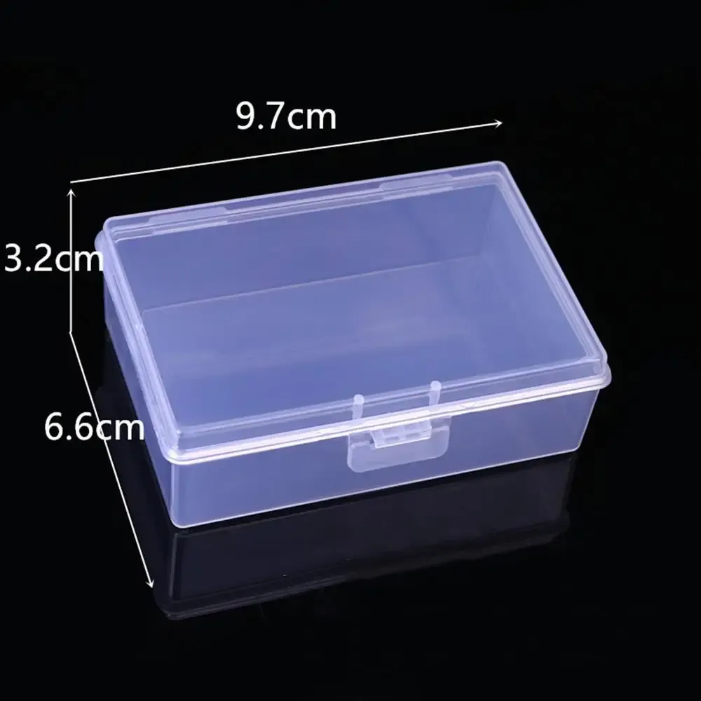 Mini boîtes de rangement rectangulaires en plastique givré translucide, étui à bijoux et organisateur 23