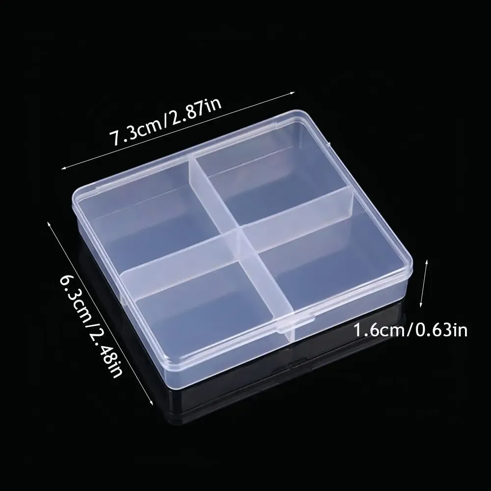 Mini boîtes de rangement rectangulaires en plastique givré translucide, étui à bijoux et organisateur 22