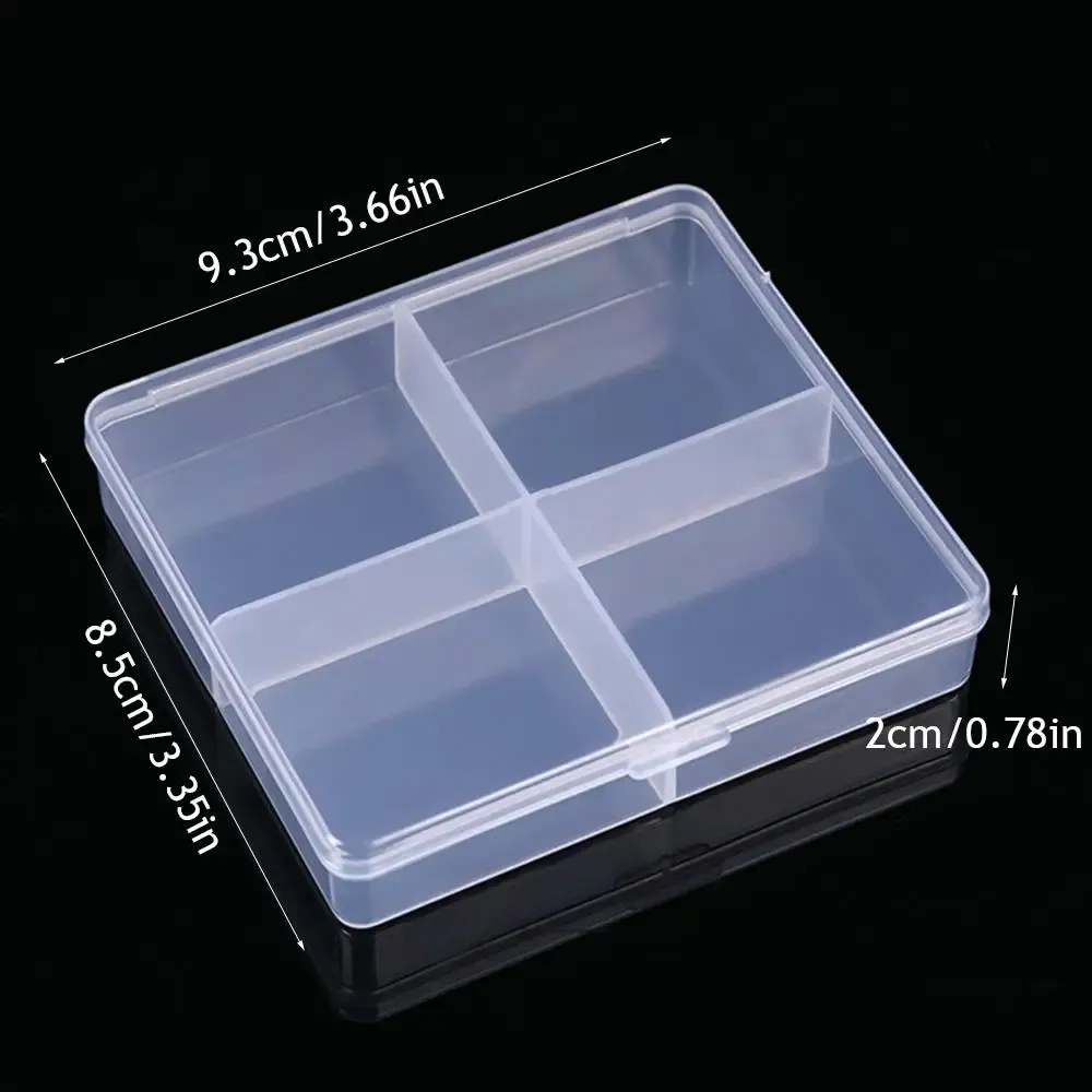 Mini boîtes de rangement rectangulaires en plastique givré translucide, étui à bijoux et organisateur 21