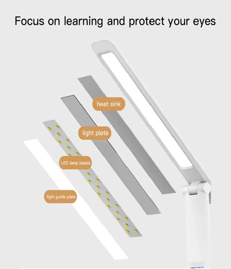 Lampe de bureau LED, esthétique moderne