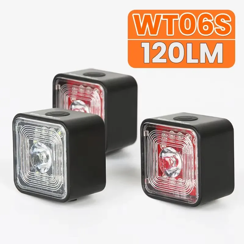 Feu arrière intelligent à détection de freinage pour vélo, ensemble avant et arrière, étanche IP66, lampe de sécurité USB pour le cyclisme nocturne, 120 lm - Image 1