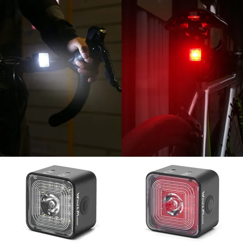 Feu arrière intelligent à détection de freinage pour vélo, ensemble avant et arrière, étanche IP66, lampe de sécurité USB pour le cyclisme nocturne, 120 lm 2