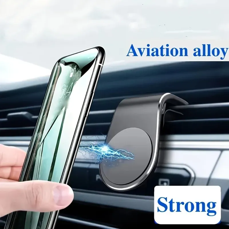 Support de téléphone magnétique pour voiture, support universel pour grille d'aération 2