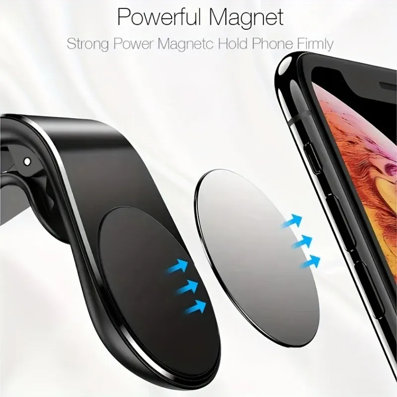 Support de téléphone magnétique pour voiture, support universel pour grille d'aération 3