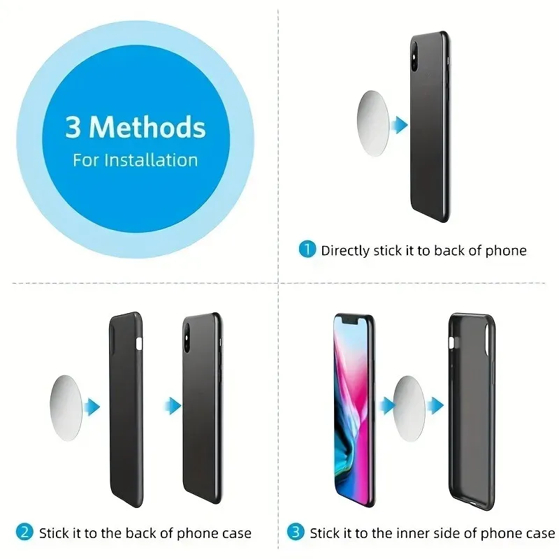 Support de téléphone magnétique pour voiture, support universel pour grille d'aération 5