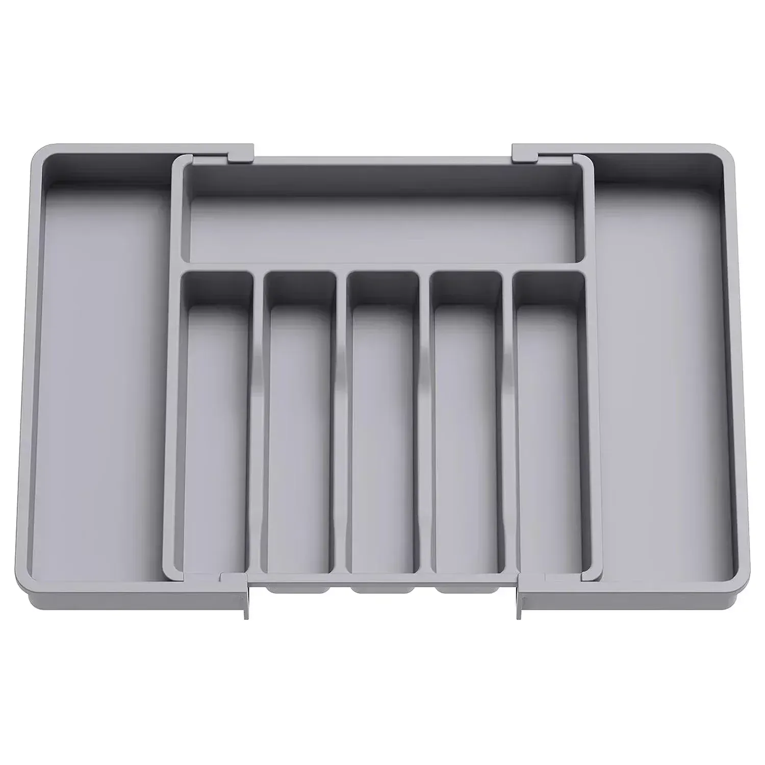 Organisateur de tiroir réglable pour couverts et vaisselle en plastique, multifonctionnel, pour cuisine 7