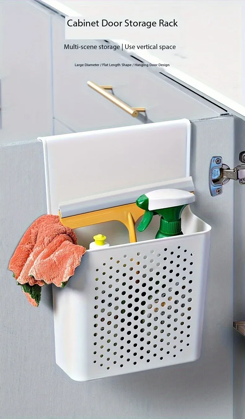 Étagère de rangement fixée à l'intérieur d'une porte d'armoire de cuisine