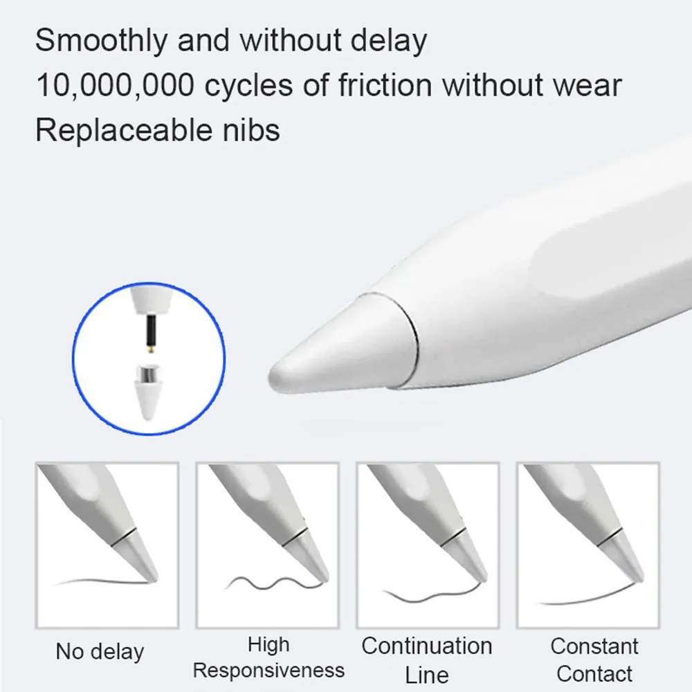 Stylet universel compatible iOS, Android et Windows pour tablette et smartphone, stylo capacitif multicolore pour écriture et dessin 3