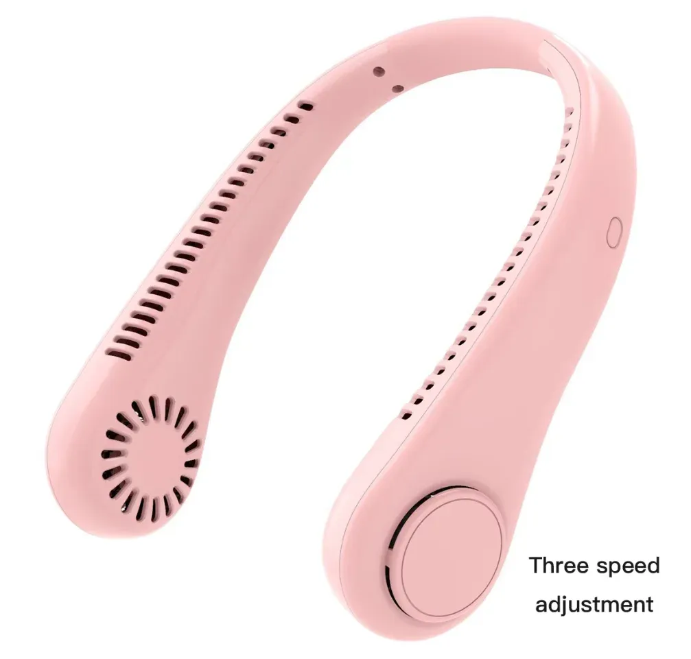 Ventilateur de cou portable sans pales, rechargeable par USB, avec écran numérique 11