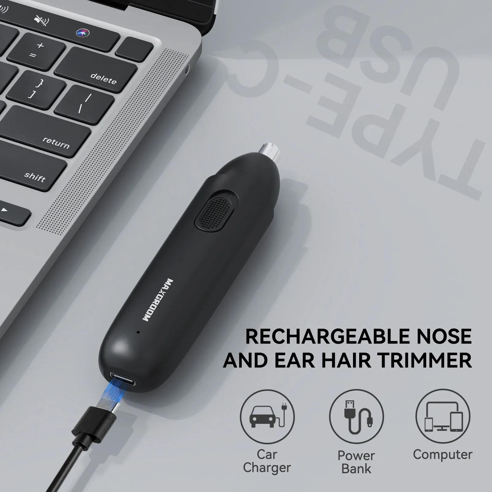 Tondeuse à cheveux pour homme, rasoir électrique rotatif à 360 degrés, indolore et sûr 6