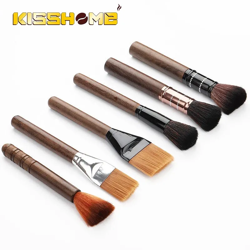 Brosse de nettoyage en bois pour broyeur à café et machine à expresso