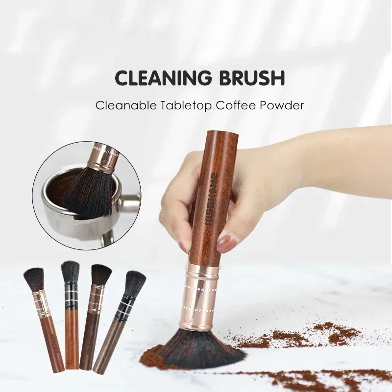 Brosse de nettoyage en bois pour broyeur à café et machine à expresso 2