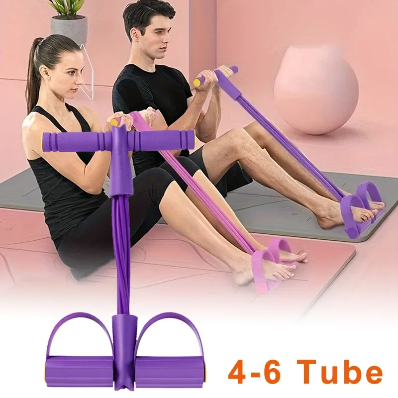 Sangle de résistance à 4 niveaux avec poignées antidérapantes, équipement de fitness à domicile pour l'entraînement abdominal et le yoga