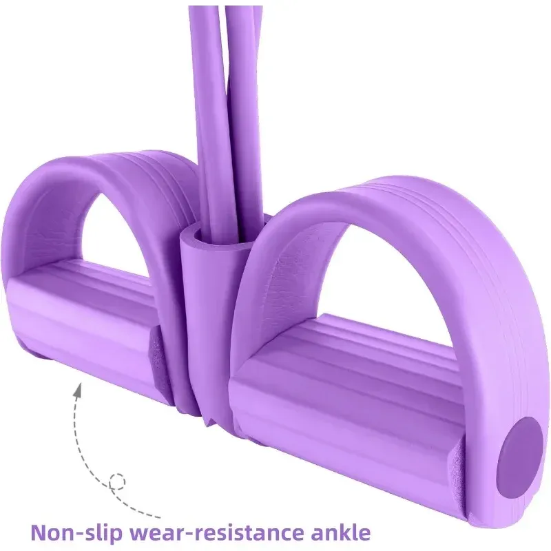 Sangle de résistance à 4 niveaux avec poignées antidérapantes, équipement de fitness à domicile pour l'entraînement abdominal et le yoga 4