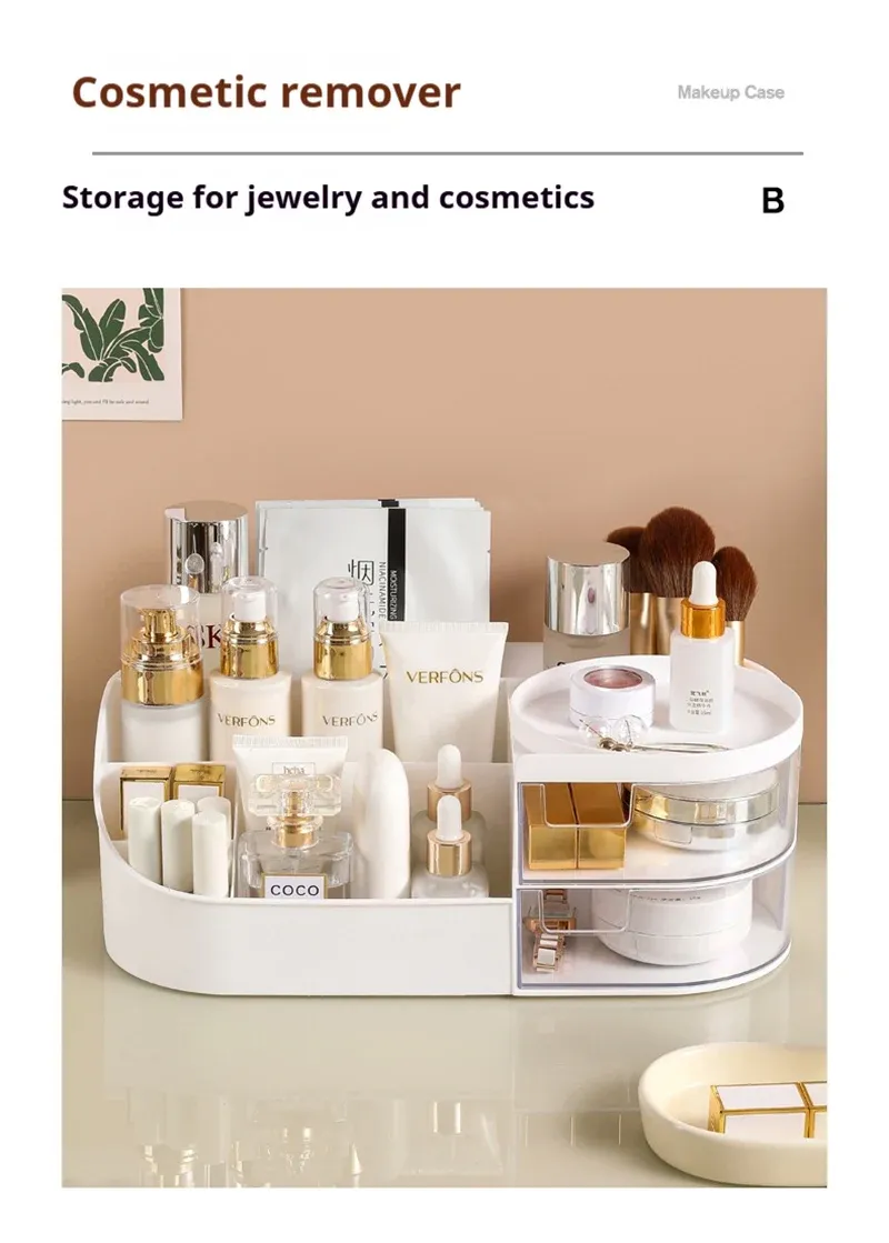 Organisateur de cosmétiques avec miroir