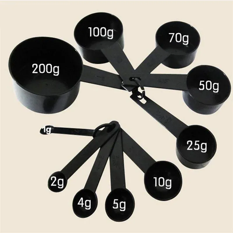 Ensemble de 5 à 10 pièces : cuillères et tasses à mesurer pour la cuisine, cuillères à café et à sucre, idéales pour la pâtisserie et la cuisson
