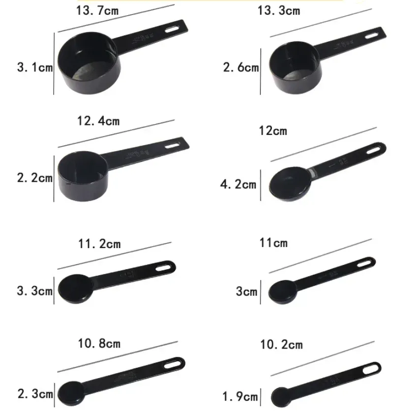 Ensemble de cuillères et tasses doseuses de cuisine