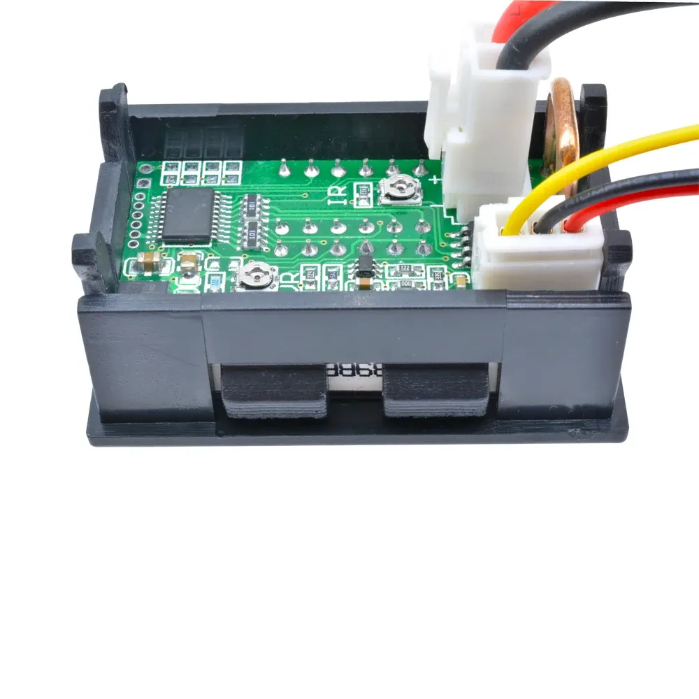 Voltmètre ampèremètre numérique mini CC 100V 200V 10A, affichage LED double bleu/rouge, 4 digits, 5 fils, testeur de tension et de courant, shunt 0,28" 6
