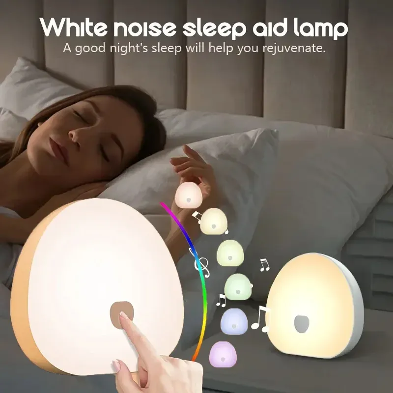 Veilleuse à bruit blanc avec 7 lumières d'ambiance colorées et 10 sons apaisants 3