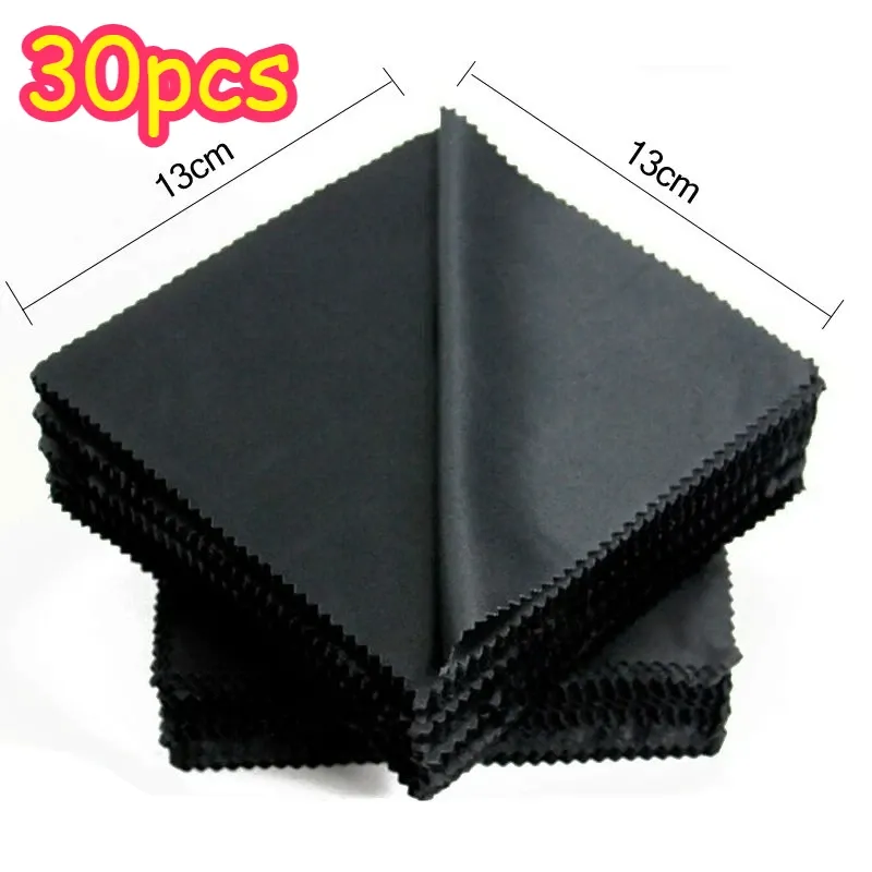 Lingettes de nettoyage en microfibre pour lunettes (lot de 5, 10 ou 30 pièces, 13 x 13 cm) 8