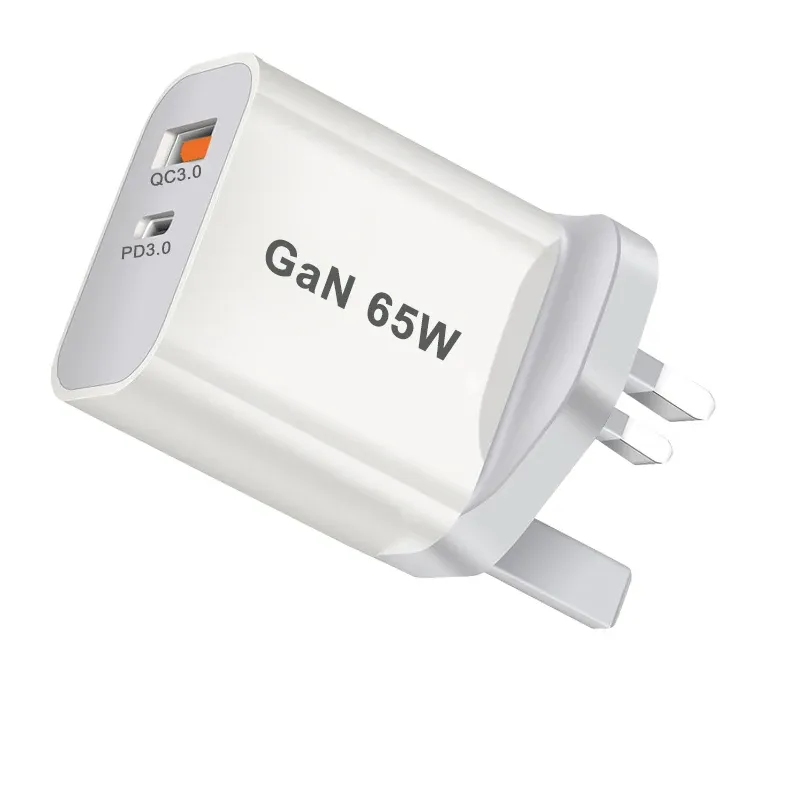 Adaptateur secteur USB-C 65 W à 2 ports, chargeur mural rapide GaN avec Power Delivery 3.0, compatible iPhone 13 10