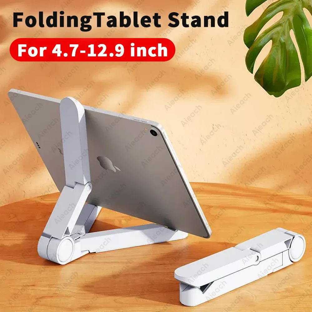 Support de bureau pour tablette 4,7 à 12,9 pouces, support pliable réglable pour iPad, Xiaomi, Samsung et smartphone - Image 1