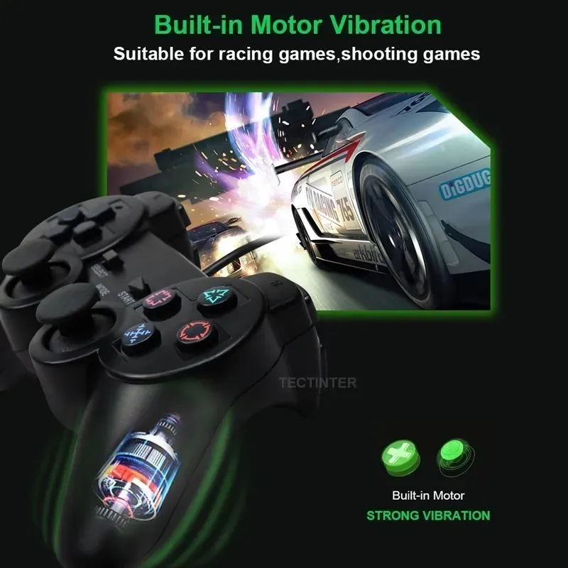 Manette filaire pour PlayStation 2 avec vibration 3