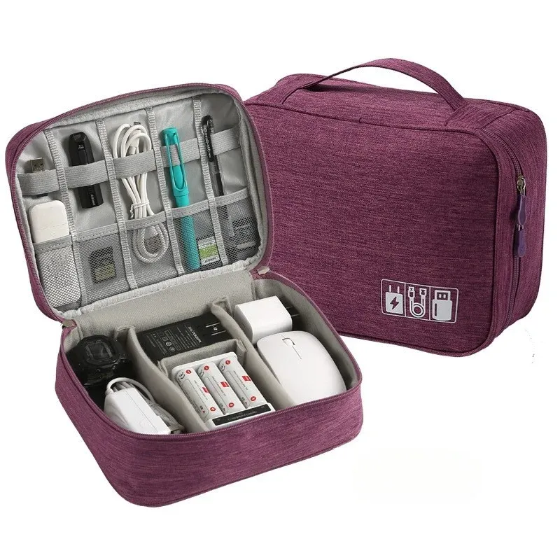 Sac de rangement étanche pour câbles électroniques, câbles USB et chargeurs de voyage 9
