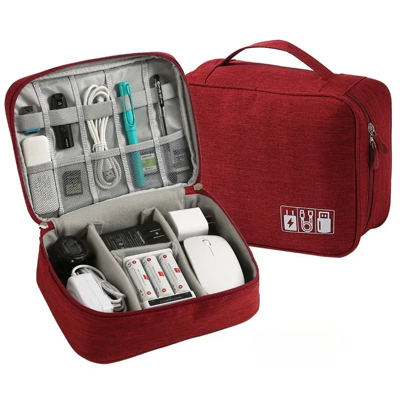 Sac de rangement étanche pour câbles électroniques, câbles USB et chargeurs de voyage 10