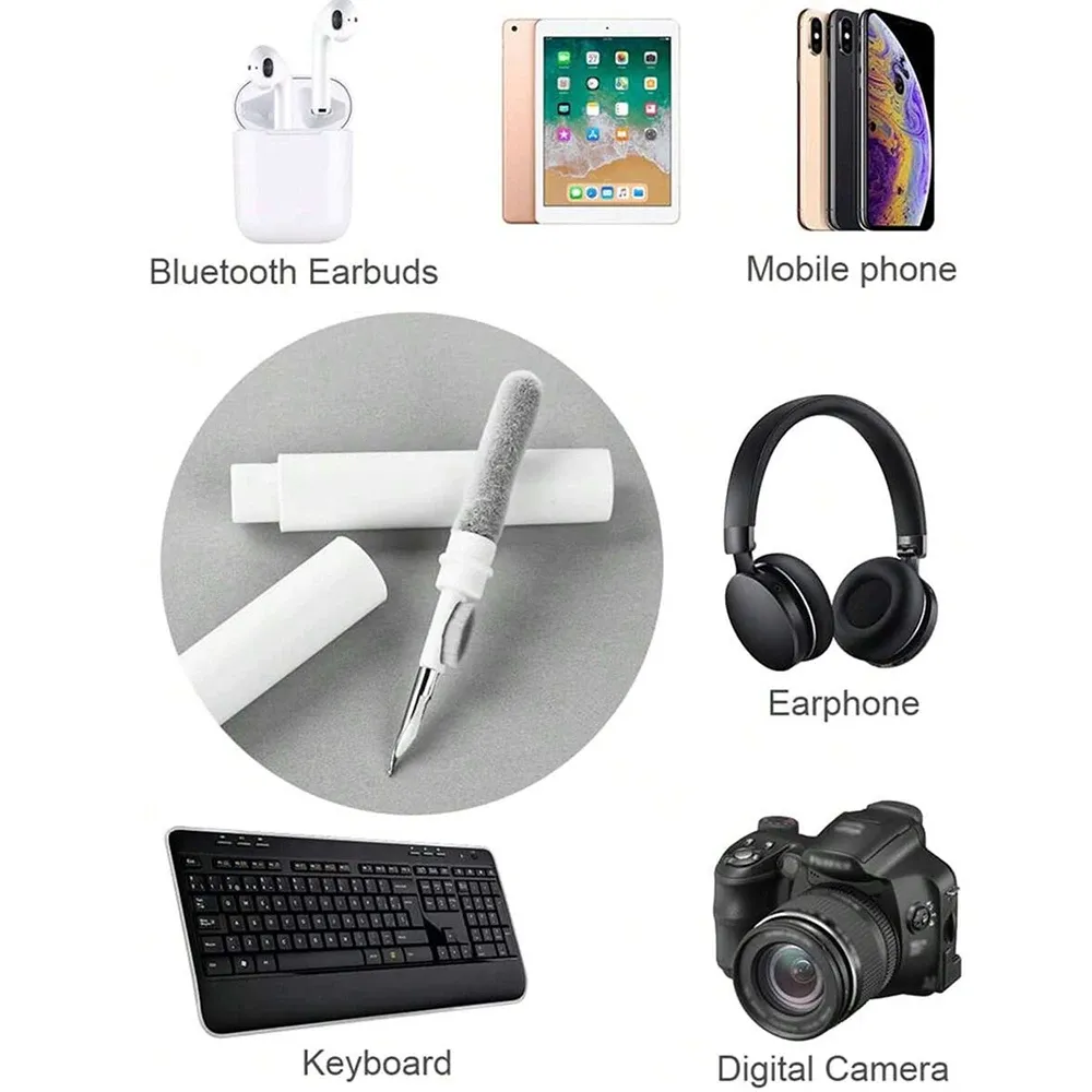 Stylo de nettoyage portable avec brosse pour écouteurs sans fil Bluetooth et appareils photo 4
