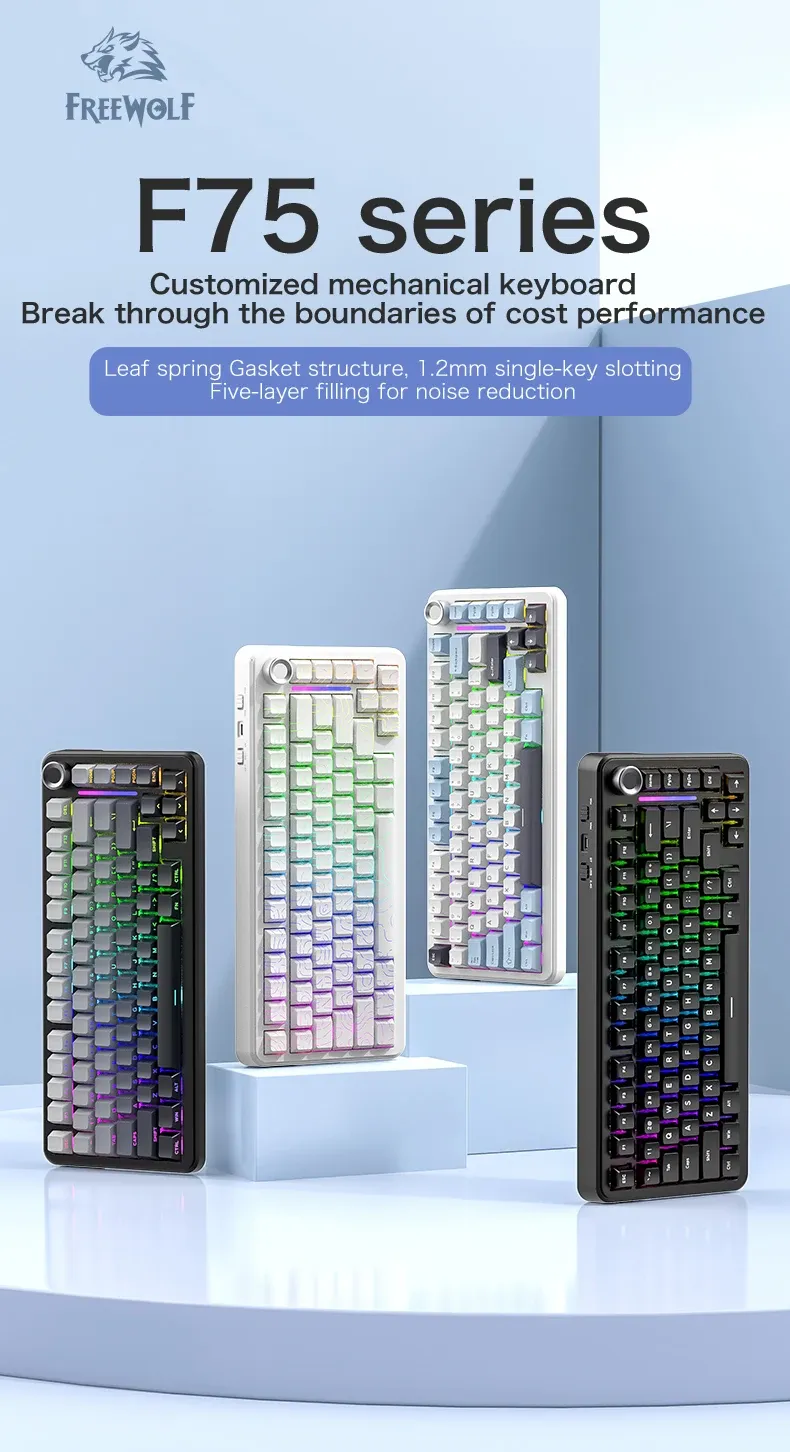 Vue d'ensemble du clavier FREEWOLF F75
