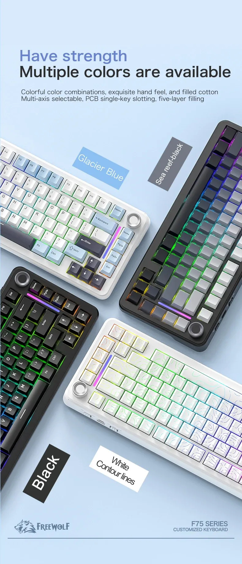 Finition du clavier FREEWOLF F75