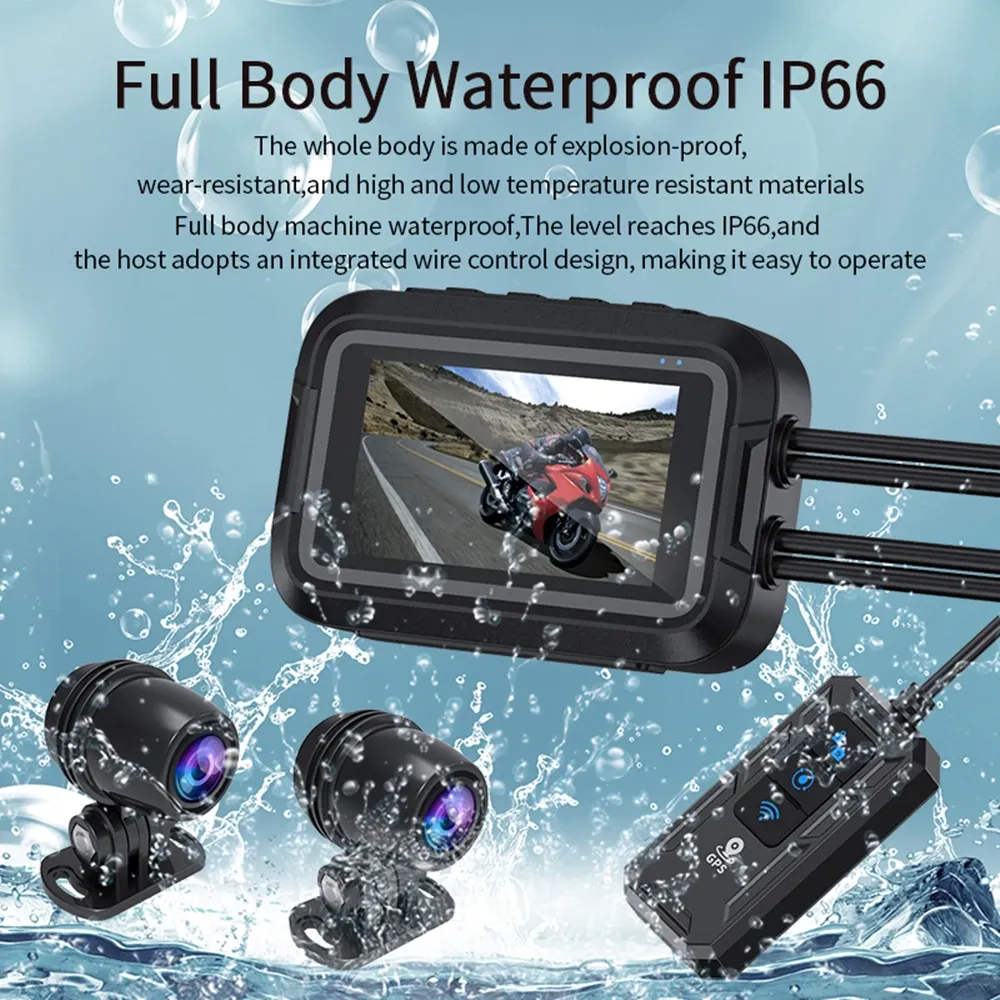 Écran IPS de la dashcam moto