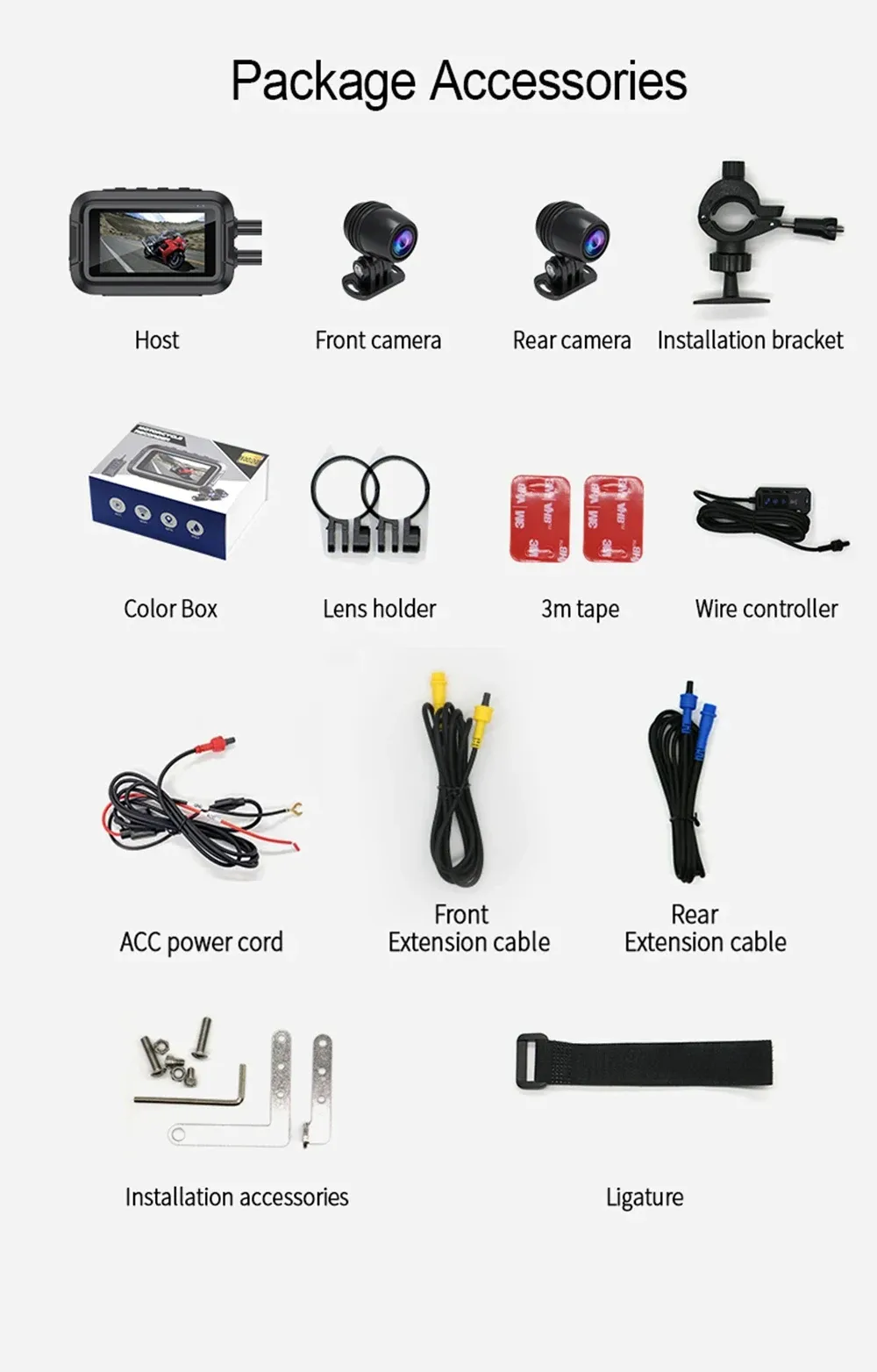 Caractéristiques de la dashcam moto