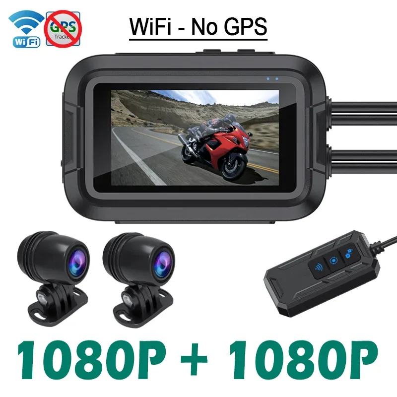 Caméra embarquée étanche pour moto Full HD 1080P avec Wi-Fi, GPS et double objectif avant/arrière 7