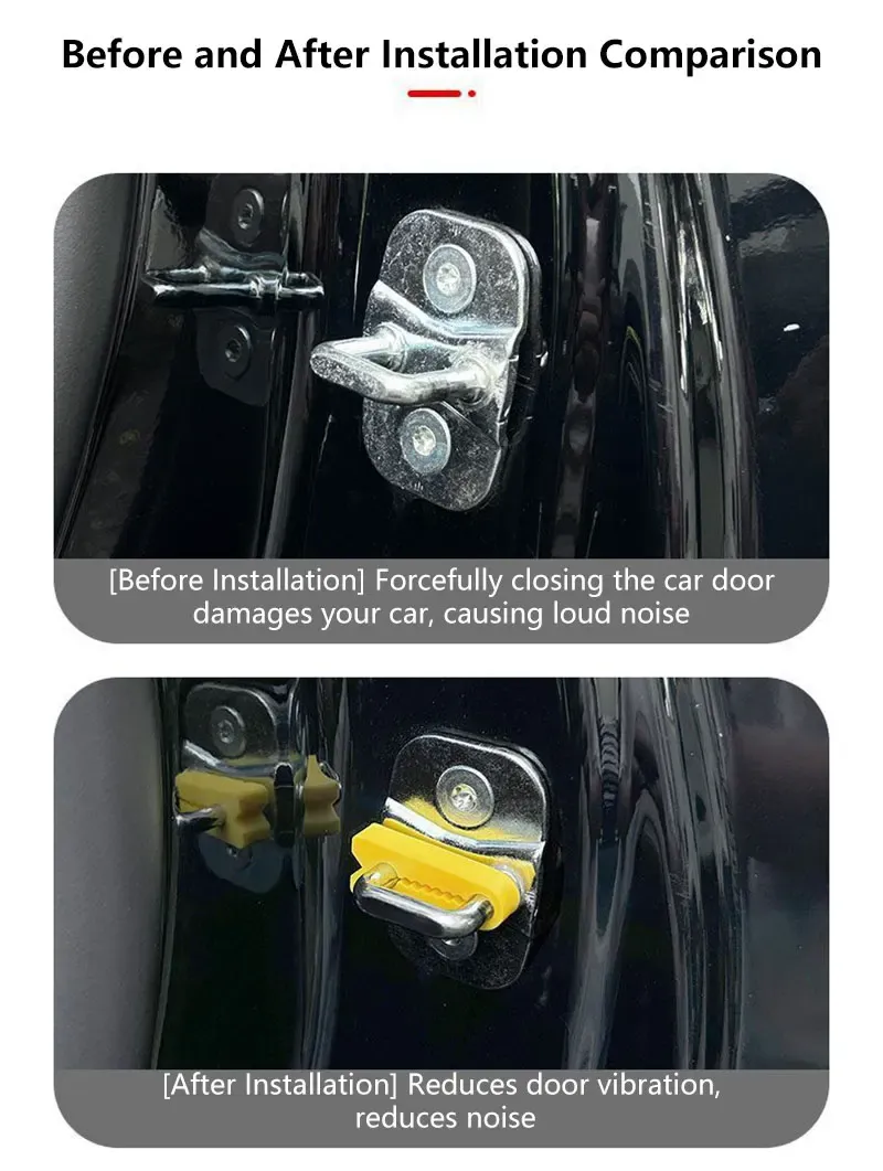 Amortisseur de porte Skoda, détail du joint