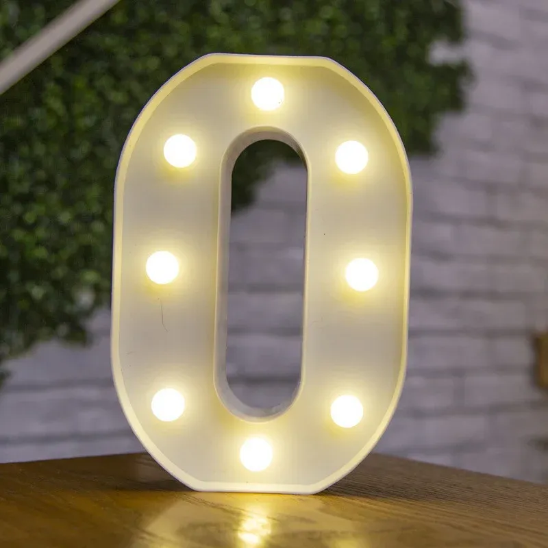 Lampe LED lettre de l'alphabet, décoration personnalisable pour fêtes, chambres et mariages 11