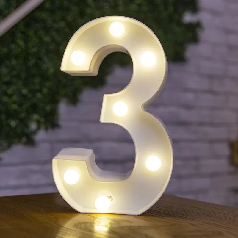 Lampe LED lettre de l'alphabet, décoration personnalisable pour fêtes, chambres et mariages 26