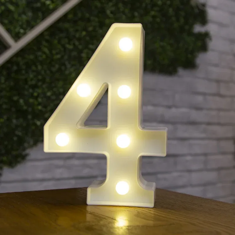 Lampe LED lettre de l'alphabet, décoration personnalisable pour fêtes, chambres et mariages 27