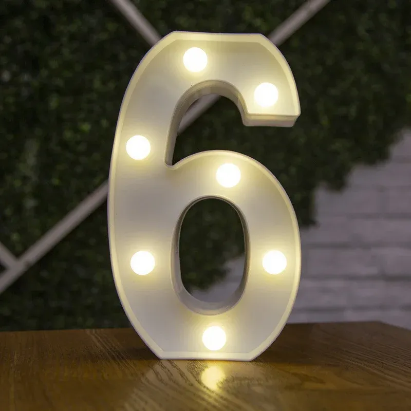 Lampe LED lettre de l'alphabet, décoration personnalisable pour fêtes, chambres et mariages 29