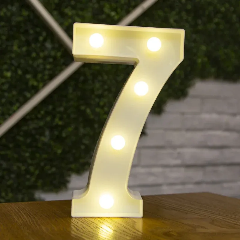 Lampe LED lettre de l'alphabet, décoration personnalisable pour fêtes, chambres et mariages 30