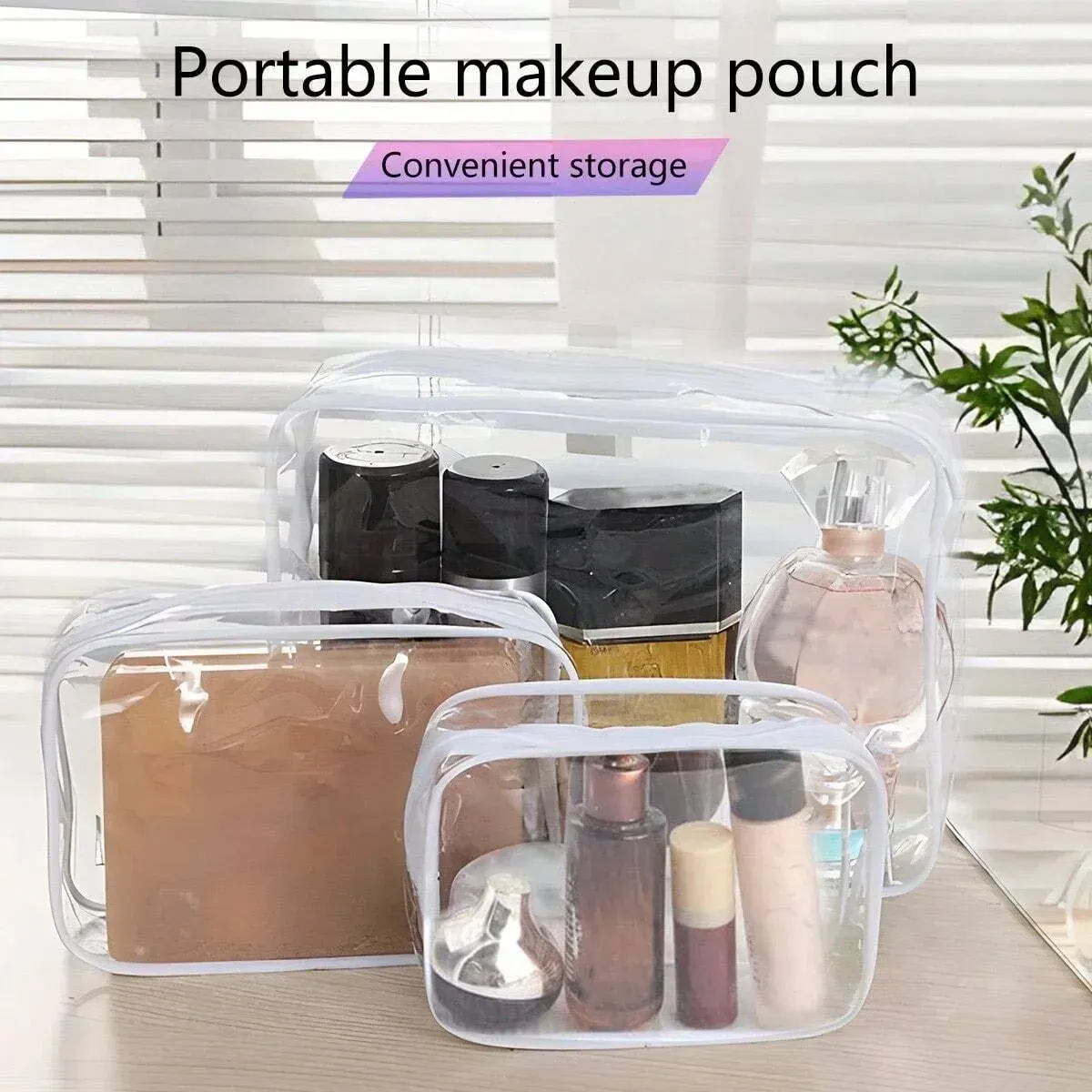 Trousse transparente en situation