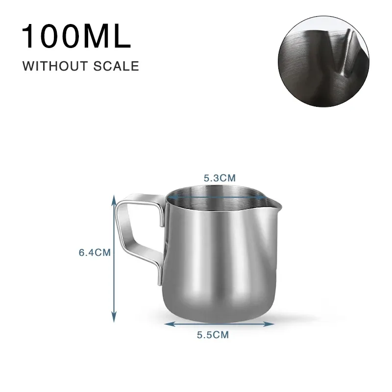 Pichet à mousser le lait en acier inoxydable pour café expresso, cappuccino et latte 9