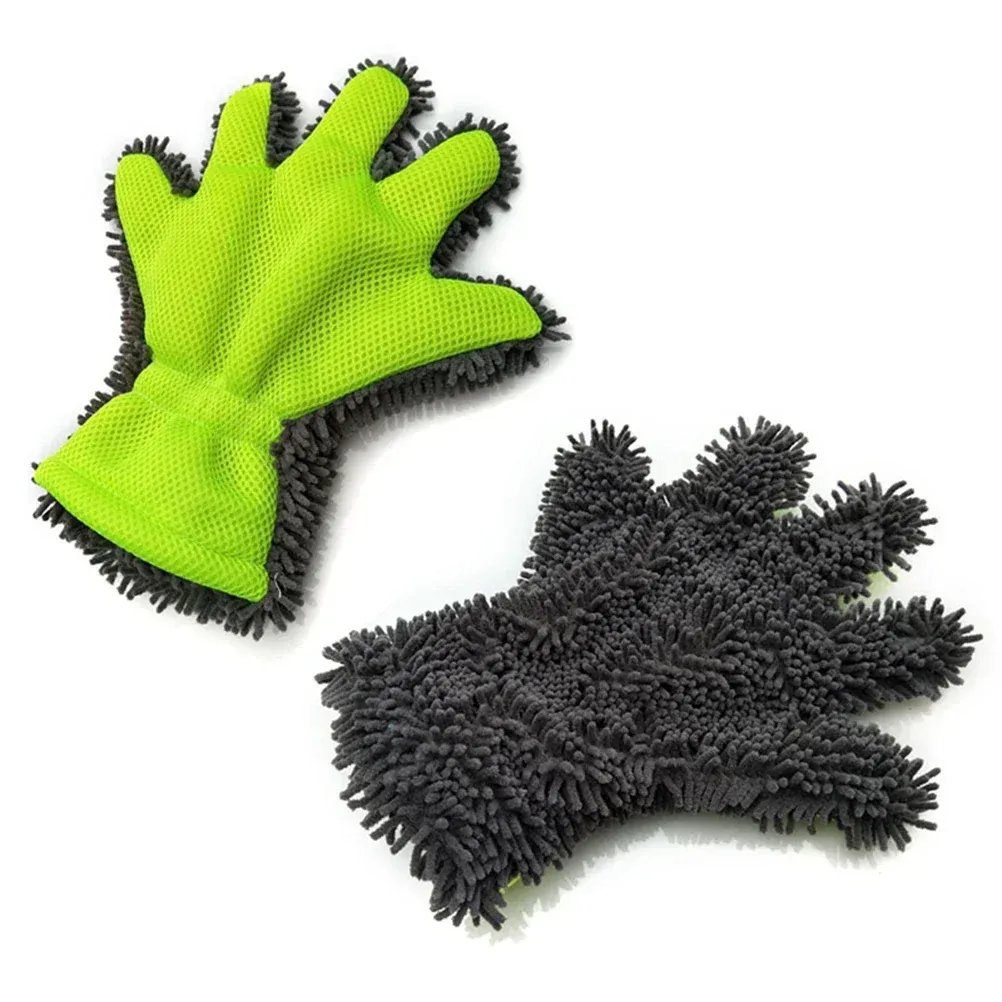 Gant de lavage de voiture en microfibre, vue détaillée