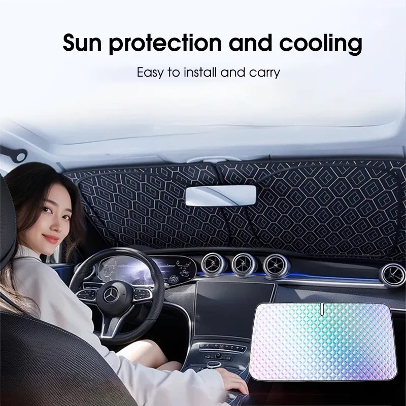 Pare-soleil de pare-brise pour voiture, housse de protection imperméable pour pare-brise avant 3