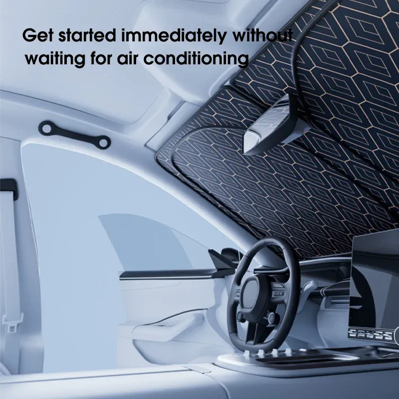Pare-soleil de pare-brise pour voiture, housse de protection imperméable pour pare-brise avant 4