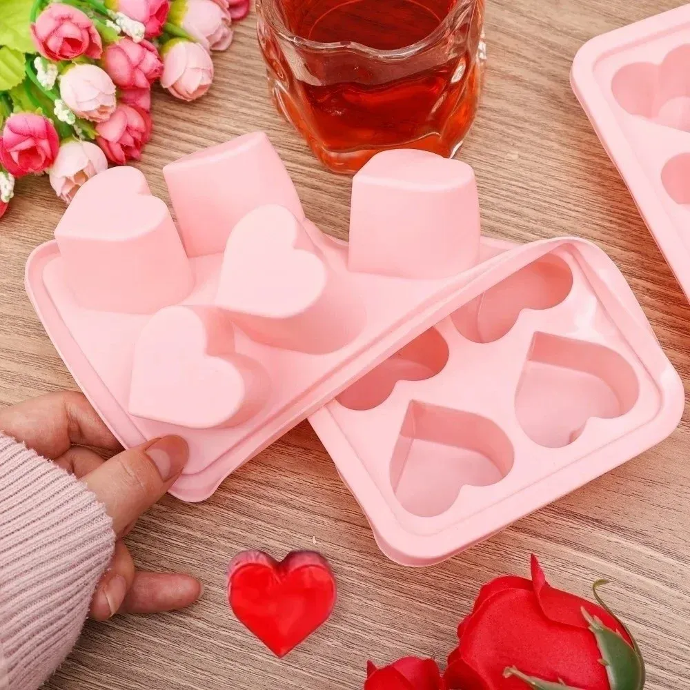 Bac à glaçons en silicone en forme de cœur, 10 cavités, idéal pour la Saint-Valentin 2