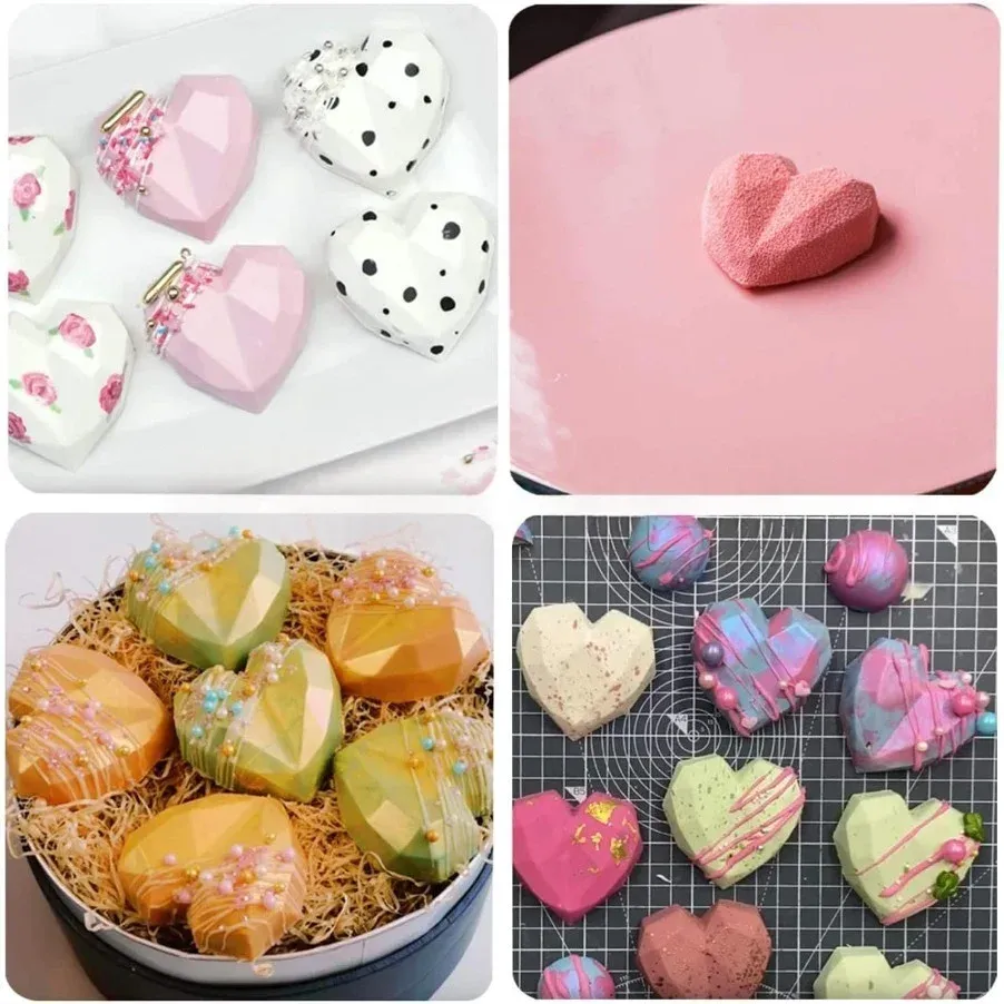 Moule à glaçons cœur en silicone, pour célébrations