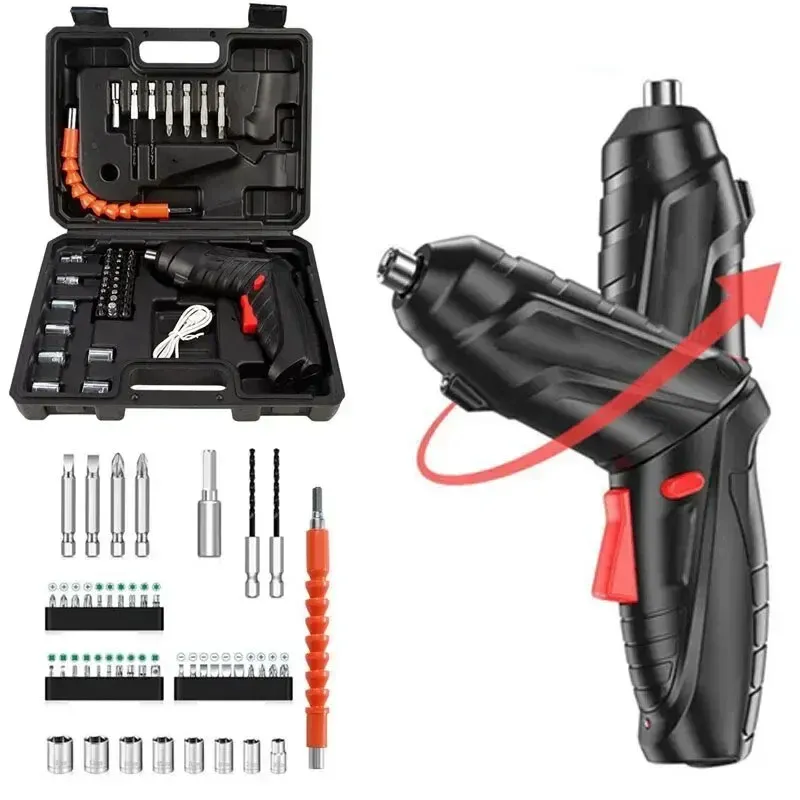 Mini perceuse-visseuse sans fil 3,6 V avec batterie lithium intégrée, pour l'entretien et la réparation domestiques 6