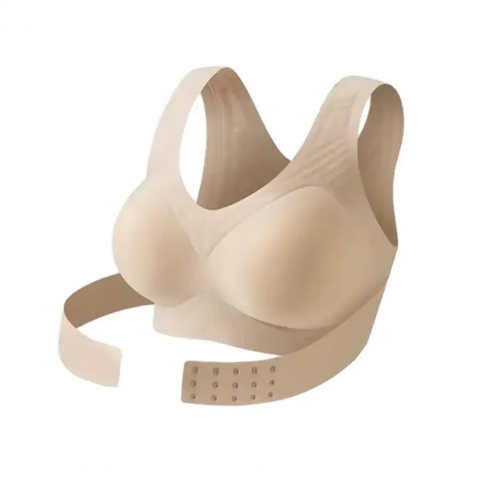 Soutien-gorge correcteur de posture à fermeture avant pour femme, sans armatures, rembourré, couvrance intégrale, avec soutien dorsal pour l'alignement de la colonne vertébrale 7